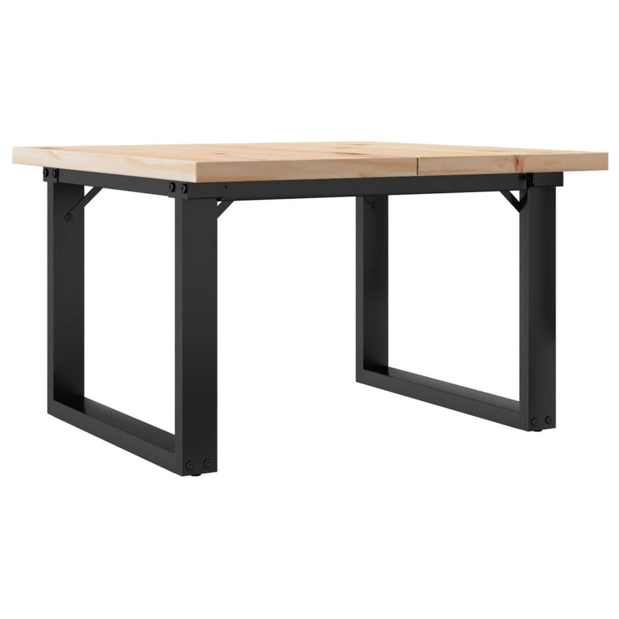 Salontafel 70X70X40,5 Cm Grenenhout En Gietijzer 1 70 x 70 x 40.5 cm O-frame