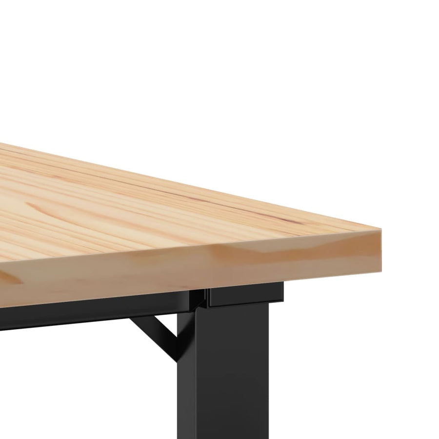 Salontafel 70X70X40,5 Cm Grenenhout En Gietijzer 1 70 x 70 x 40.5 cm O-frame