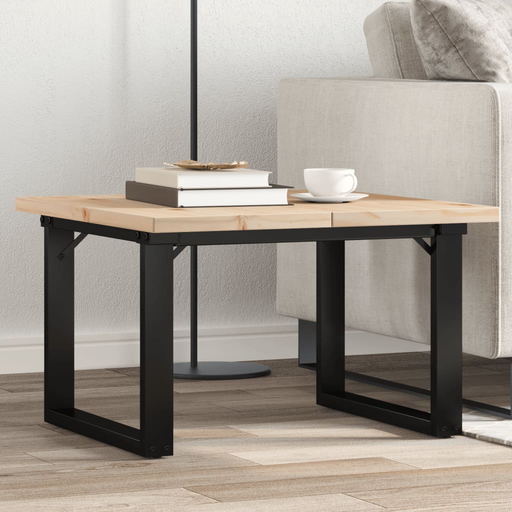 Salontafel 70X70X40,5 Cm Grenenhout En Gietijzer 1 70 x 70 x 40.5 cm O-frame