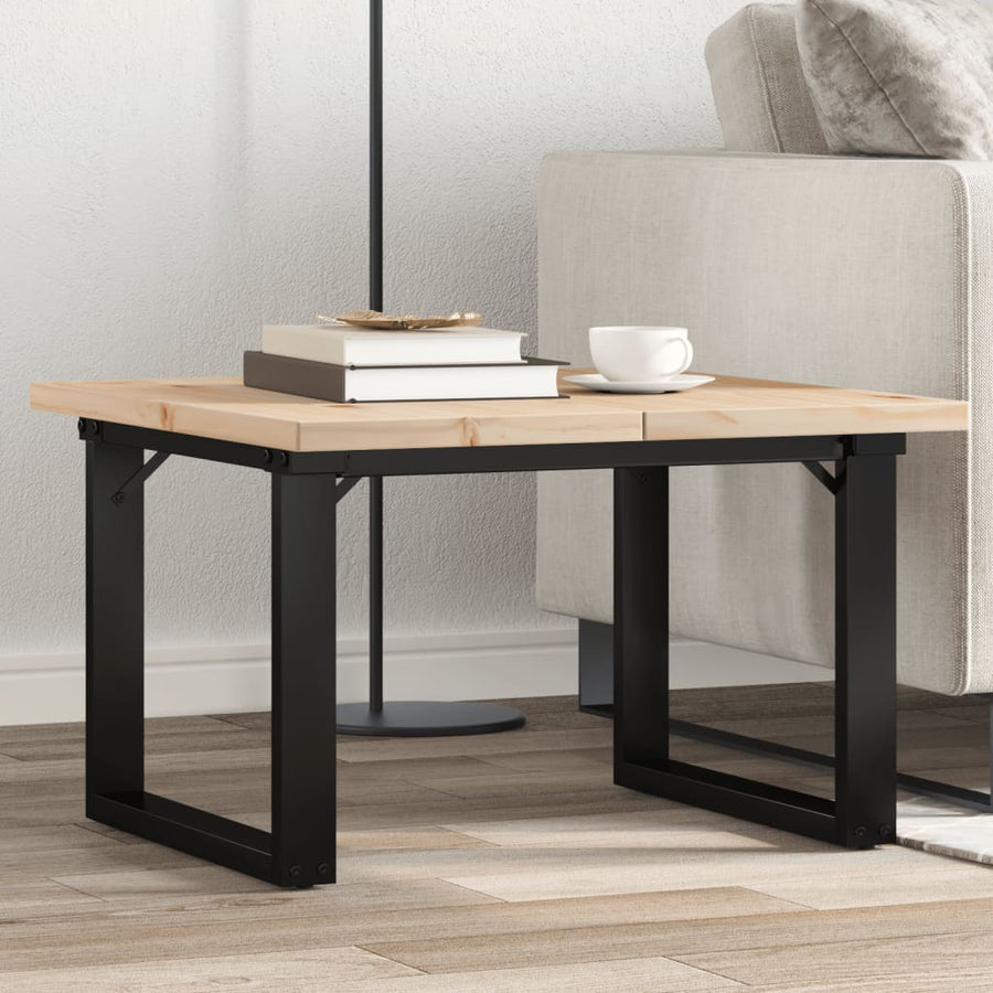 Salontafel 70X70X40,5 Cm Grenenhout En Gietijzer 1 70 x 70 x 40.5 cm O-frame