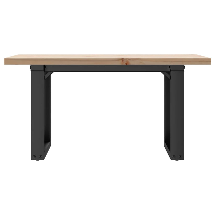 Salontafel O-frame 80x50x40,5 cm grenenhout en gietijzer