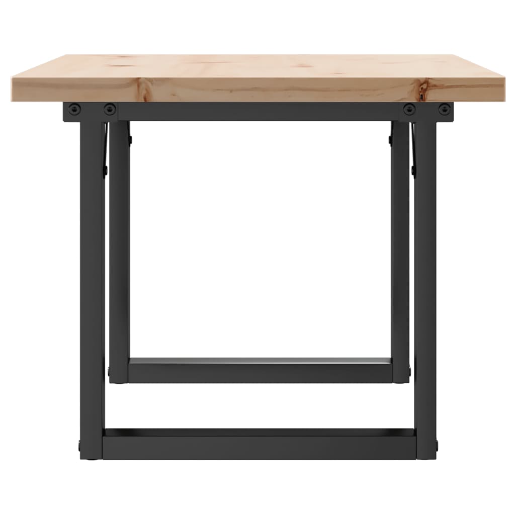 Salontafel O-frame 80x50x40,5 cm grenenhout en gietijzer