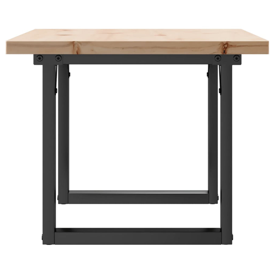 Salontafel O-frame 80x50x40,5 cm grenenhout en gietijzer
