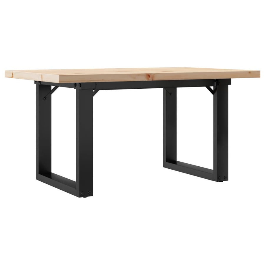 Salontafel O-frame 80x50x40,5 cm grenenhout en gietijzer