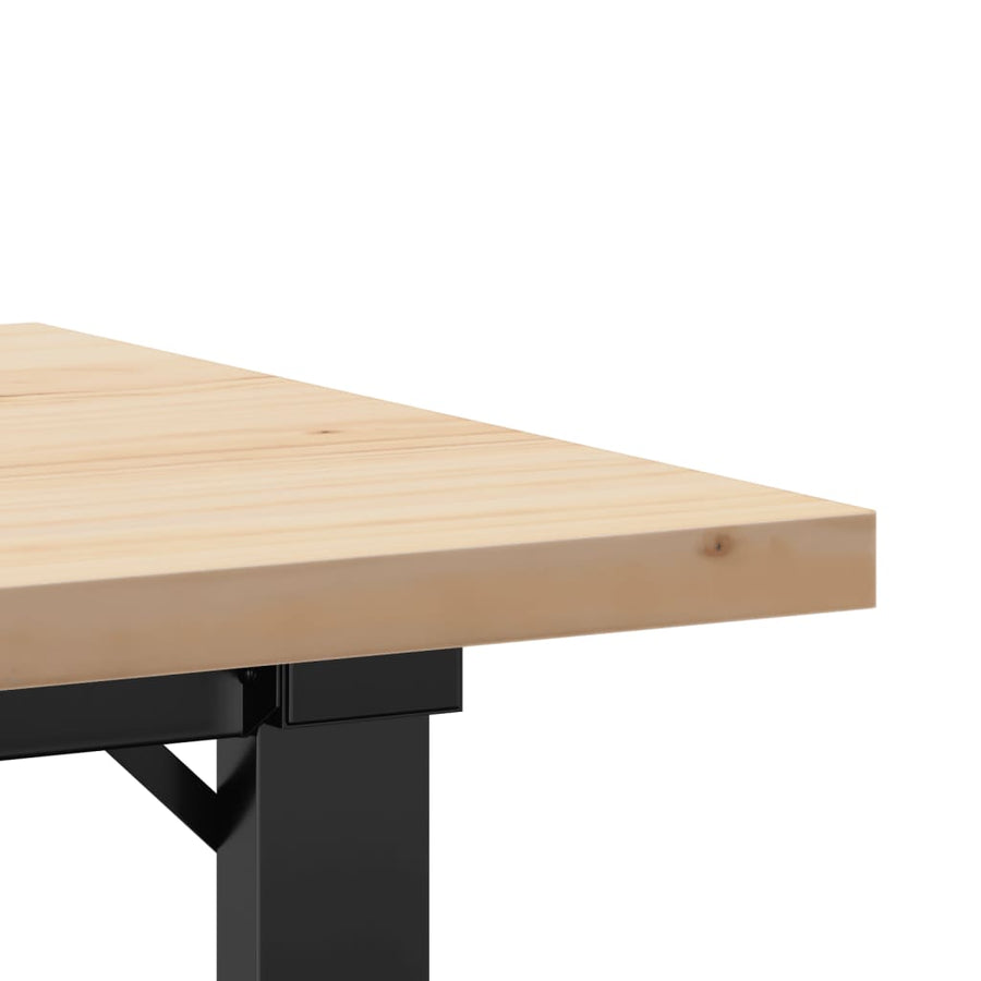 Salontafel O-frame 80x50x40,5 cm grenenhout en gietijzer
