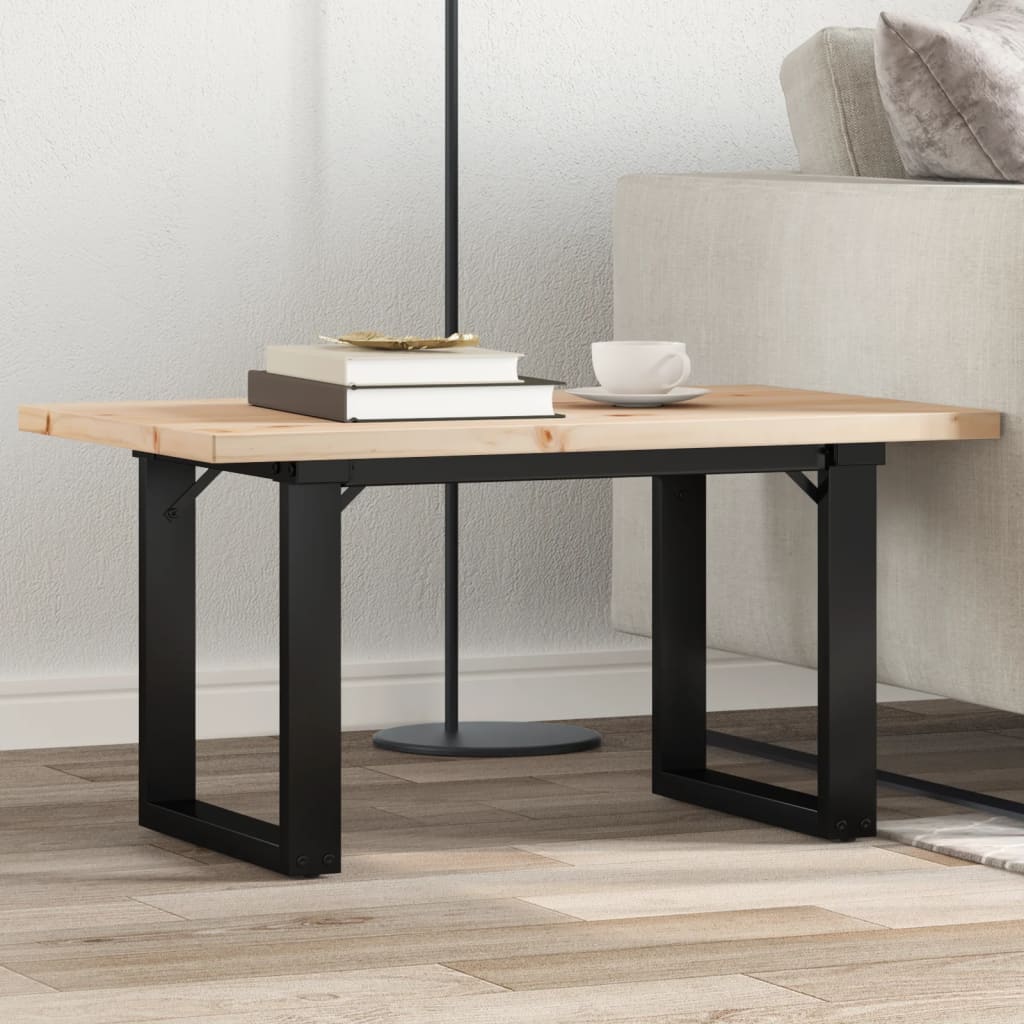 Salontafel O-frame 80x50x40,5 cm grenenhout en gietijzer