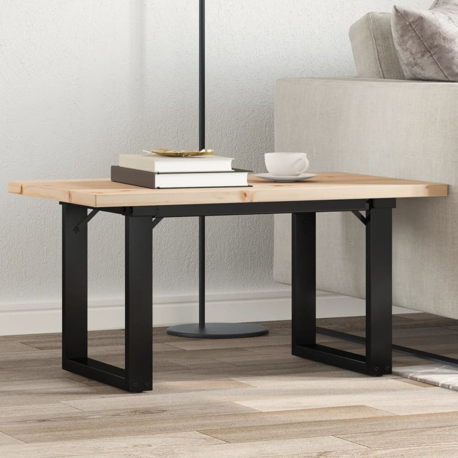 Salontafel O-frame 80x50x40,5 cm grenenhout en gietijzer