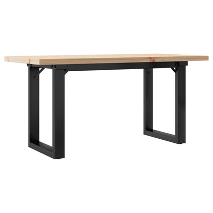 Salontafel O-frame 90x40x45,5 cm grenenhout en gietijzer
