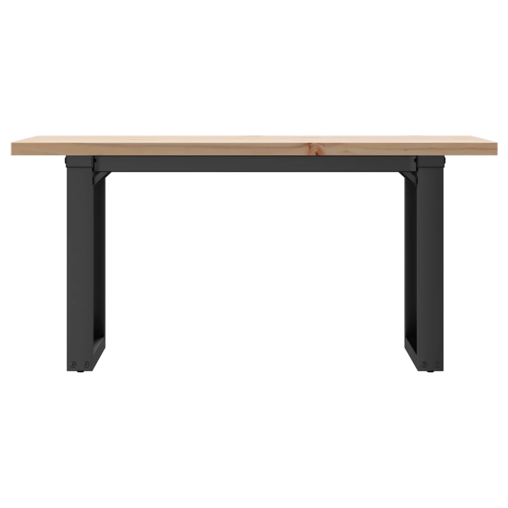Salontafel O-frame 90x40x45,5 cm grenenhout en gietijzer