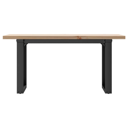 Salontafel O-frame 90x40x45,5 cm grenenhout en gietijzer