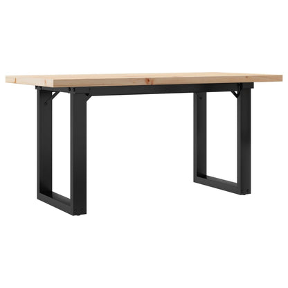 Salontafel O-frame 90x40x45,5 cm grenenhout en gietijzer