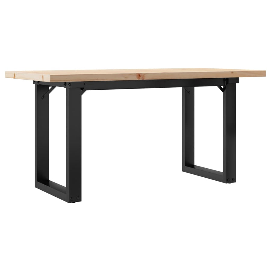 Salontafel O-frame 90x40x45,5 cm grenenhout en gietijzer