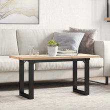 Salontafel O-frame 90x40x45,5 cm grenenhout en gietijzer