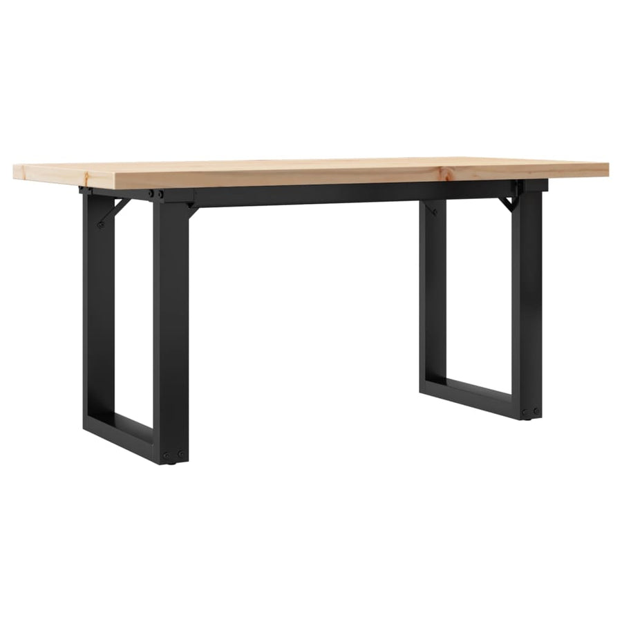 Salontafel O-frame 100x50x45,5 cm grenenhout en gietijzer
