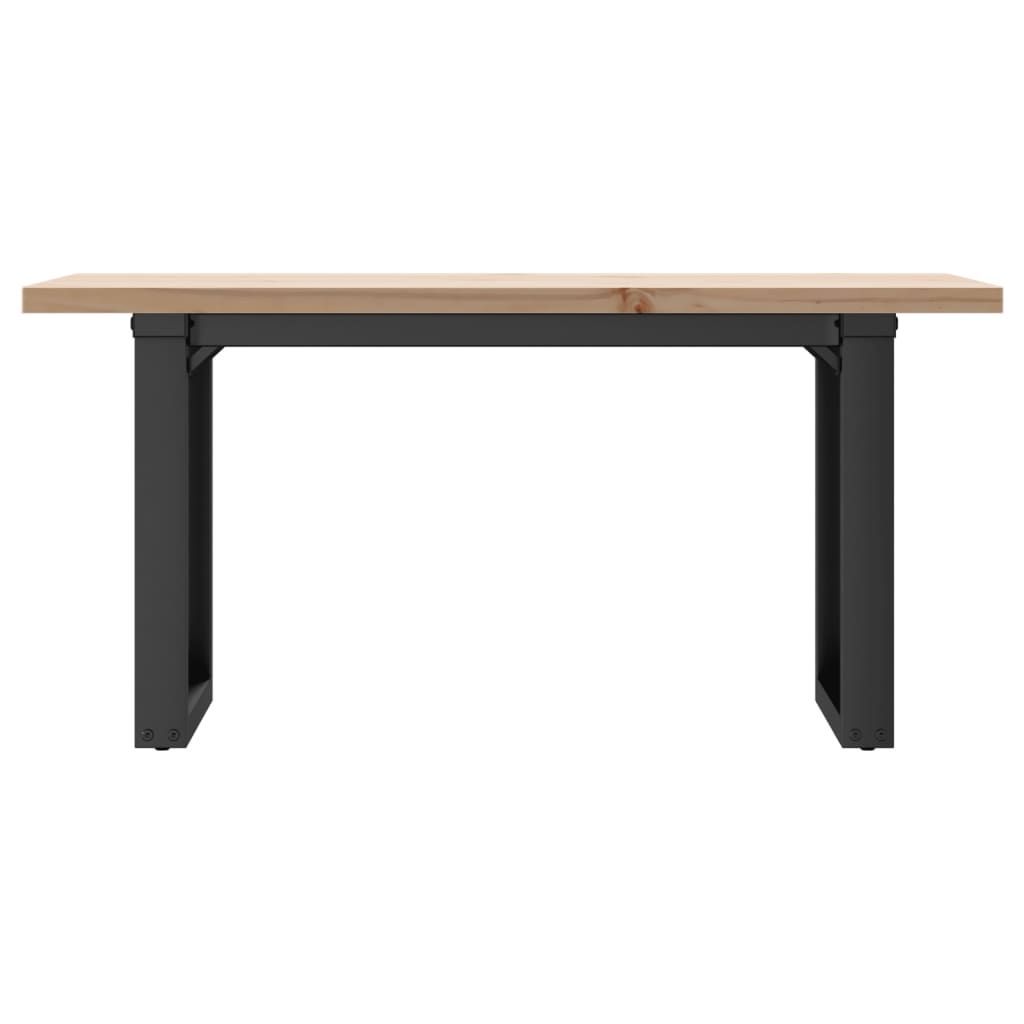 Salontafel O-frame 100x50x45,5 cm grenenhout en gietijzer