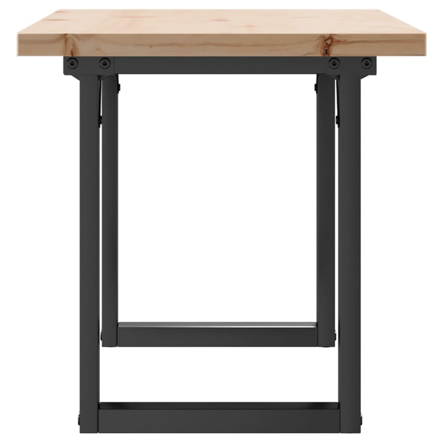 Salontafel O-frame 100x50x45,5 cm grenenhout en gietijzer