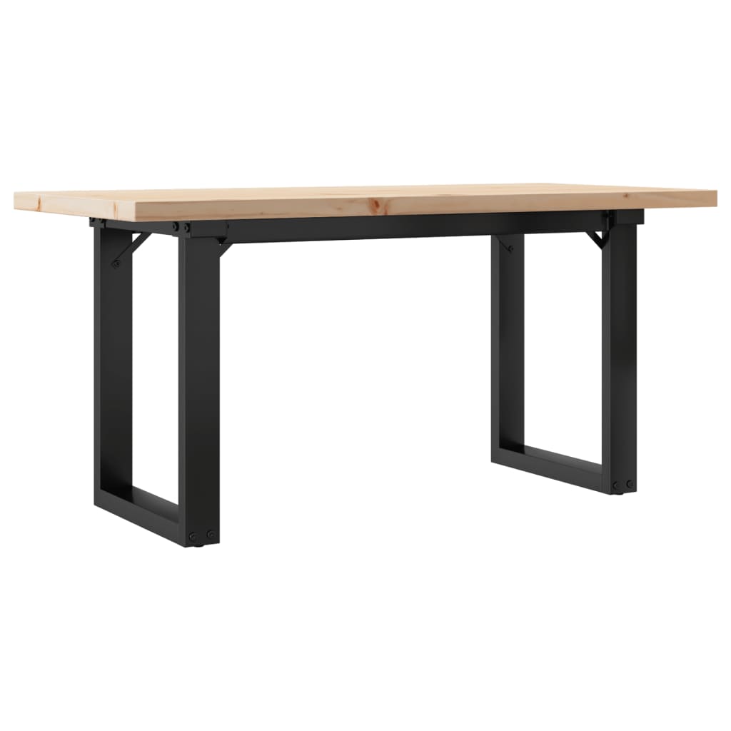 Salontafel O-frame 100x50x45,5 cm grenenhout en gietijzer