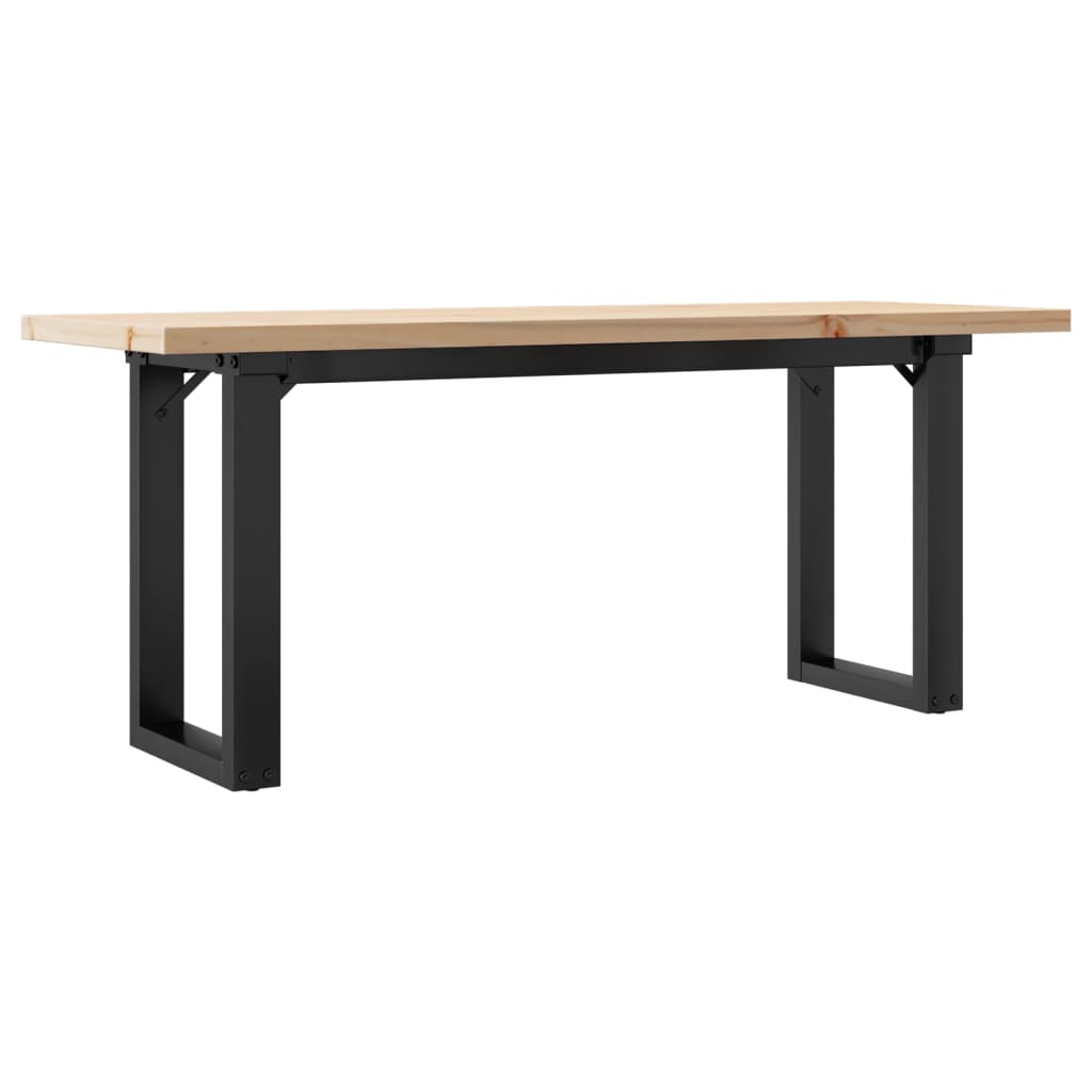 Salontafel O-frame 110x40x45,5 cm grenenhout en gietijzer