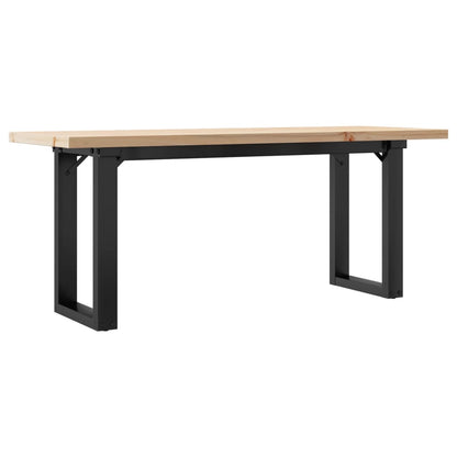 Salontafel O-frame 110x40x45,5 cm grenenhout en gietijzer