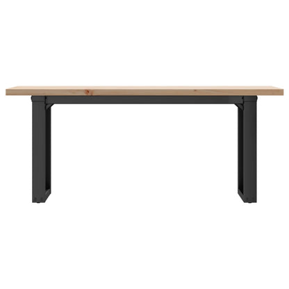 Salontafel O-frame 110x40x45,5 cm grenenhout en gietijzer