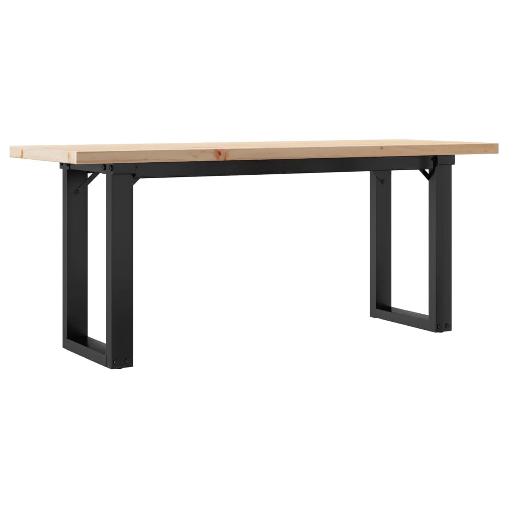 Salontafel O-frame 110x40x45,5 cm grenenhout en gietijzer