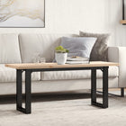Coffee table O-frame 110x40x45.5 cm pine wood and steel