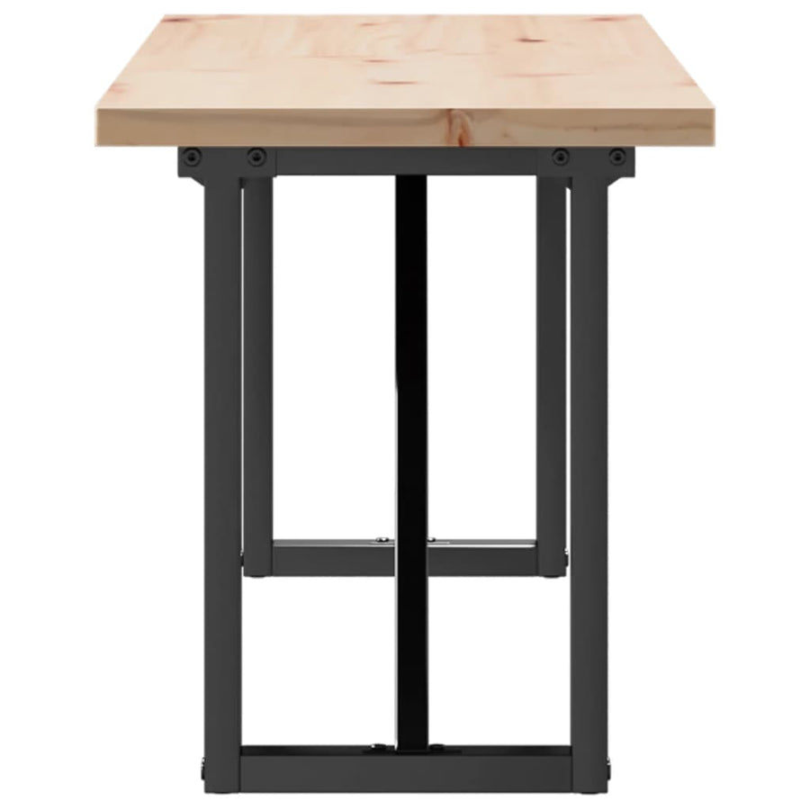 Salontafel O-frame 160x40x45,5 cm grenenhout en gietijzer