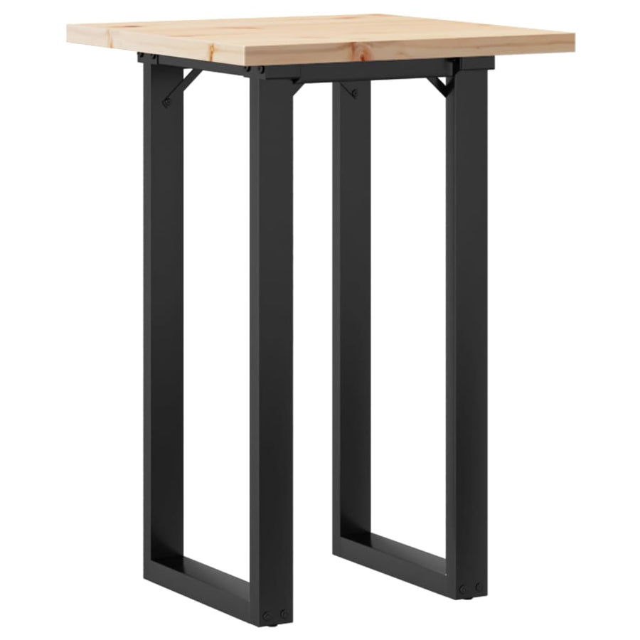 Eettafel O-frame 50x50x75,5 cm massief grenenhout en gietijzer