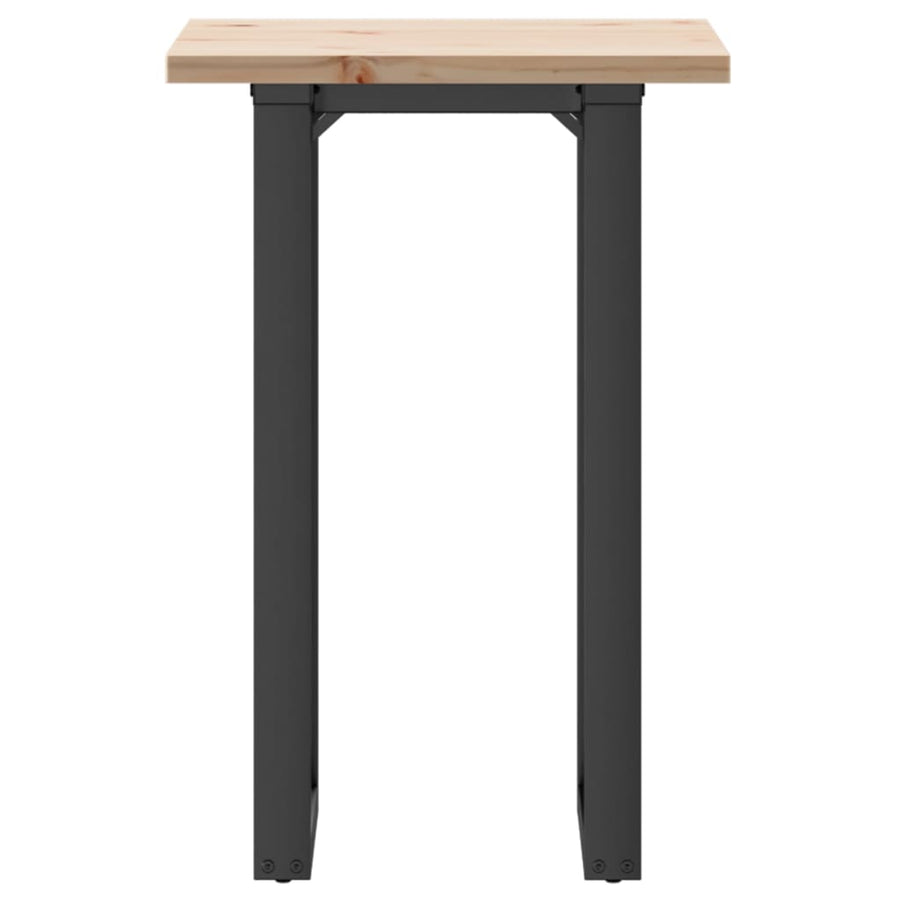 Eettafel O-frame 50x50x75,5 cm massief grenenhout en gietijzer