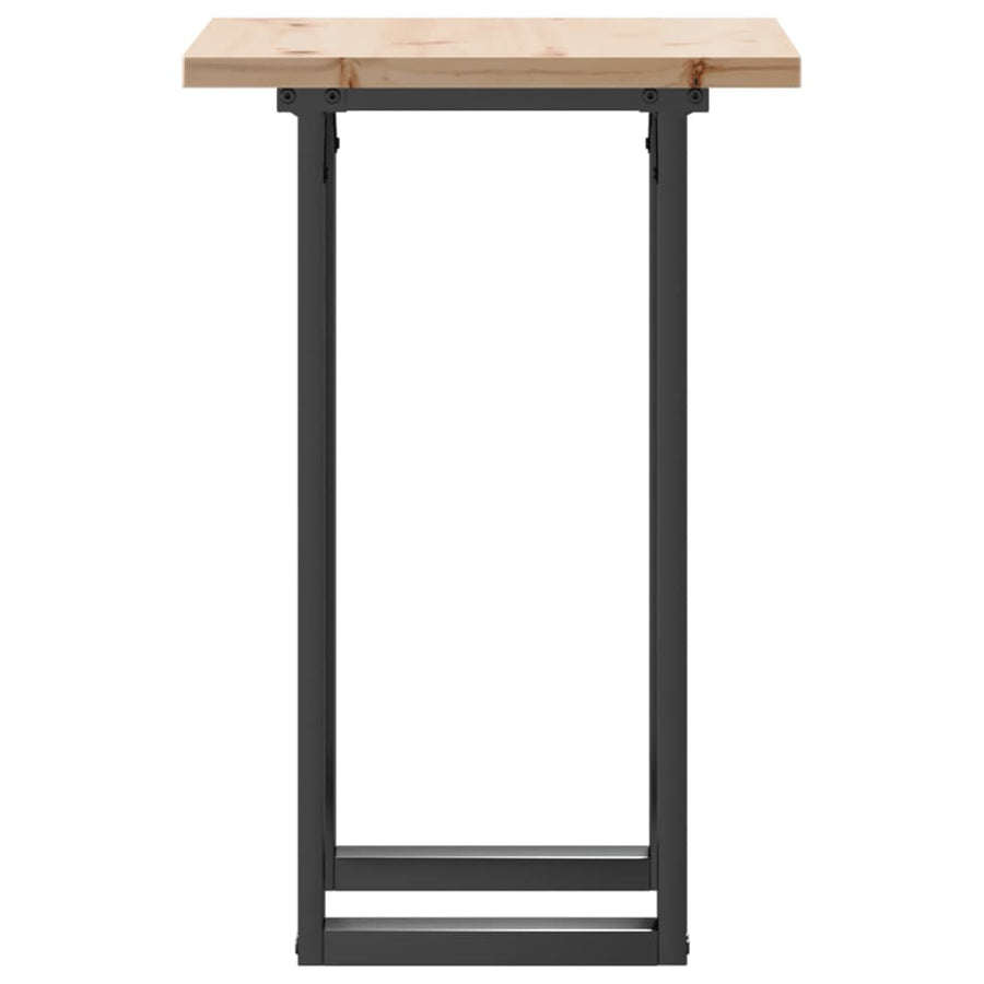 Eettafel O-frame 50x50x75,5 cm massief grenenhout en gietijzer