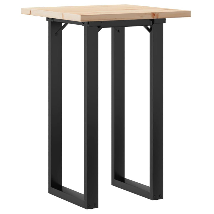 Eettafel O-frame 50x50x75,5 cm massief grenenhout en gietijzer