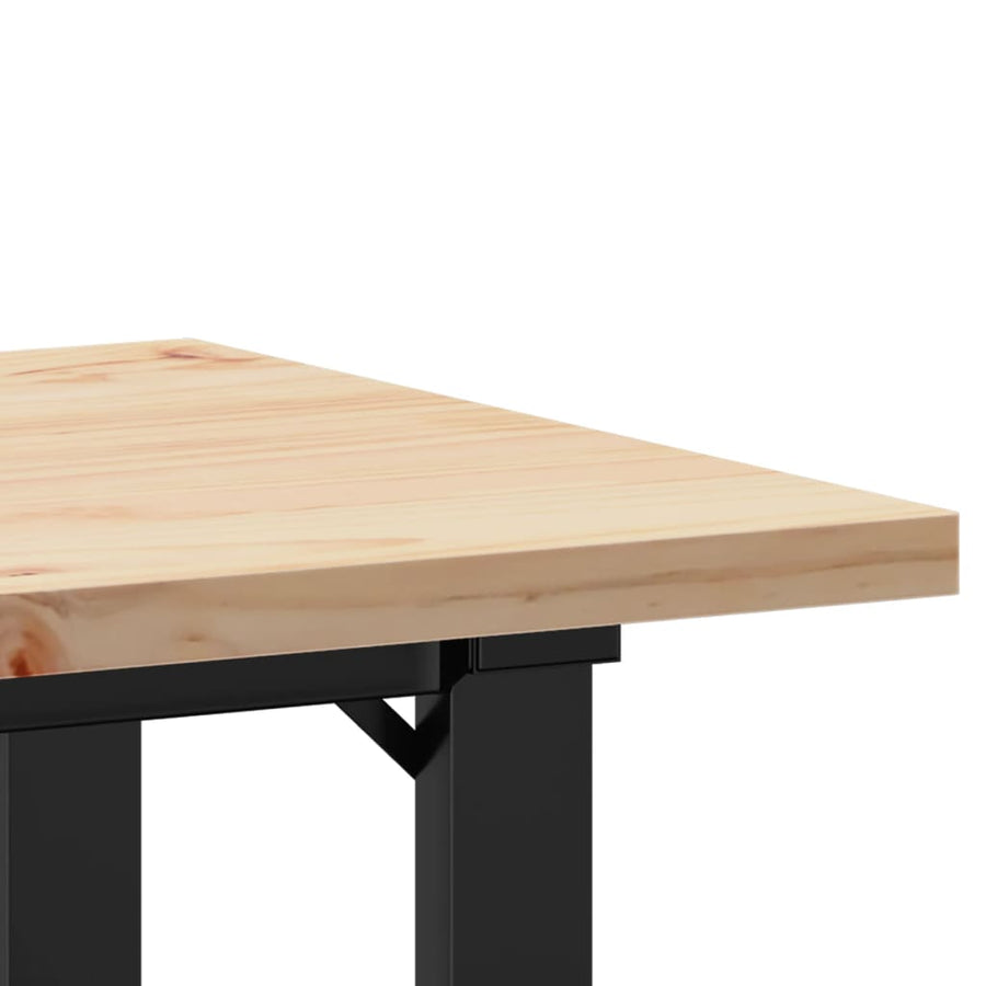Eettafel O-frame 50x50x75,5 cm massief grenenhout en gietijzer