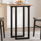 Dining Table O-frame 50x50x75.5 cm Solid Pine Wood and Steel