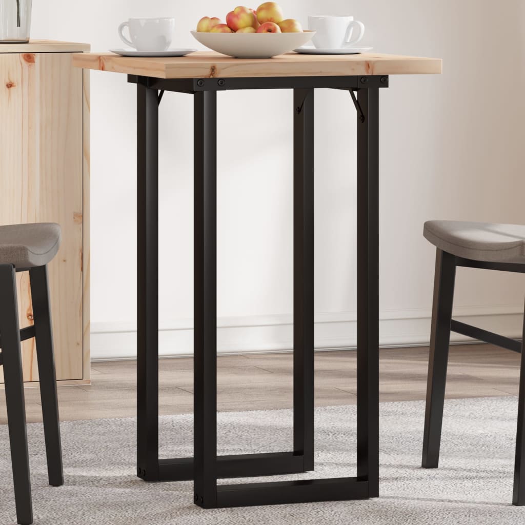 Eettafel O-frame 50x50x75,5 cm massief grenenhout en gietijzer