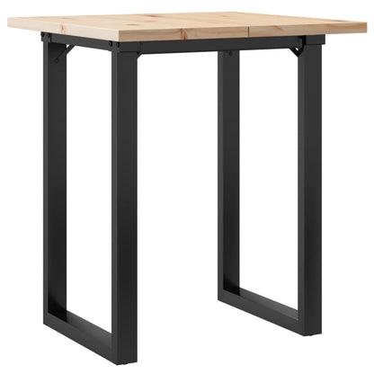 Eettafel O-frame 60x60x75,5 cm massief grenenhout en staal