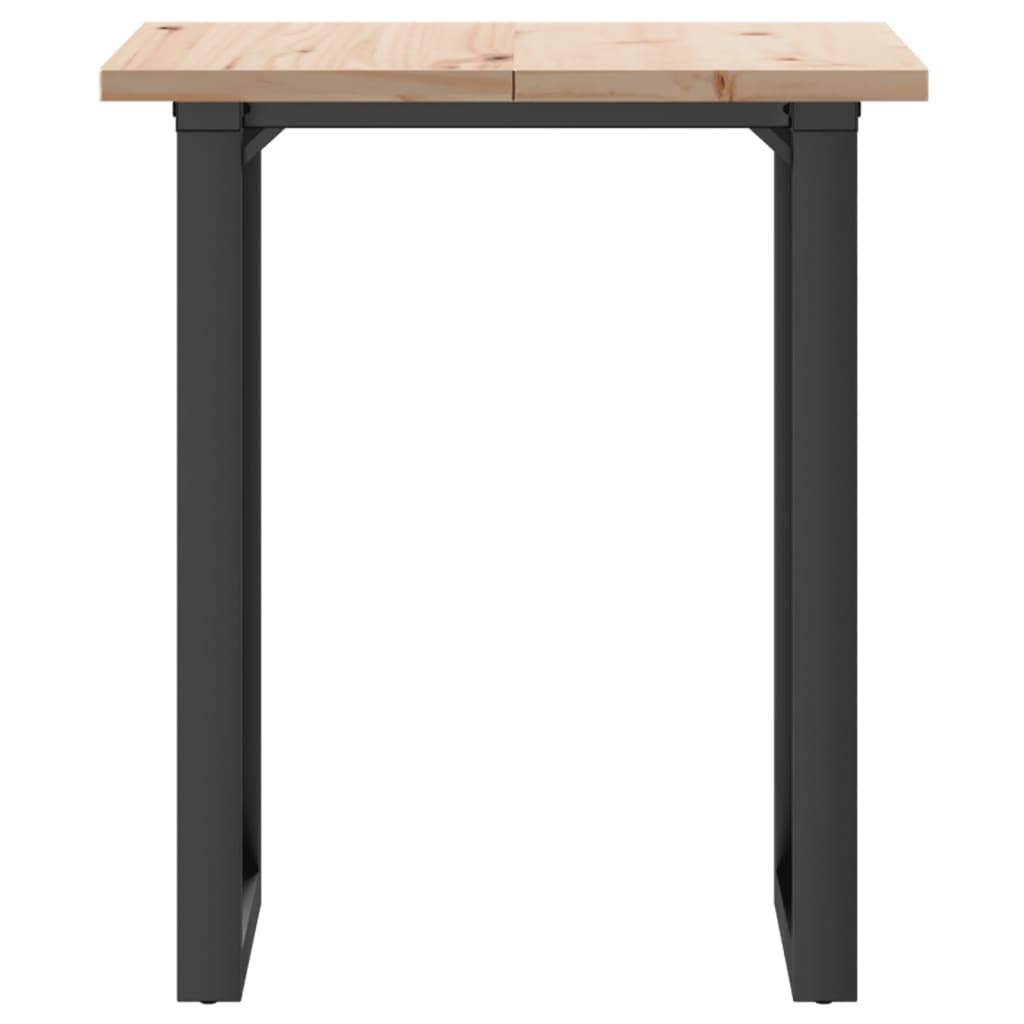 Eettafel O-frame 60x60x75,5 cm massief grenenhout en staal