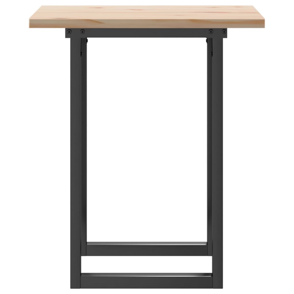 Eettafel O-frame 60x60x75,5 cm massief grenenhout en staal