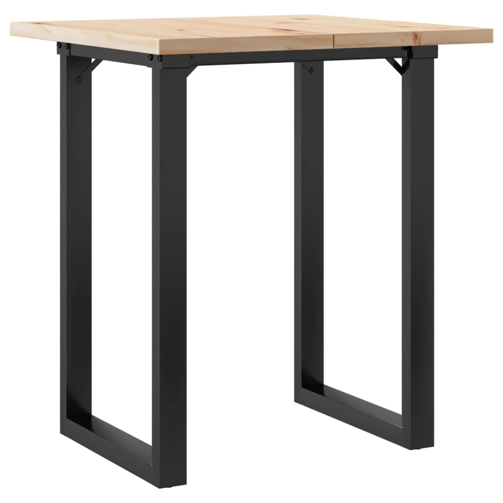 Eettafel O-frame 60x60x75,5 cm massief grenenhout en staal
