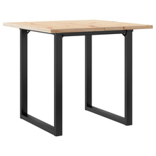 Eettafel O-frame 90x90x75,5 cm massief grenenhout en gietijzer