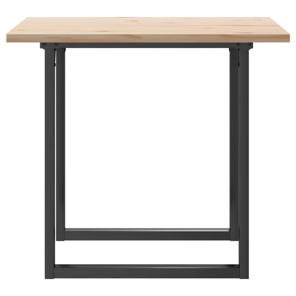 Eettafel O-frame 90x90x75,5 cm massief grenenhout en gietijzer