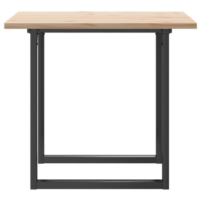Eettafel O-frame 90x90x75,5 cm massief grenenhout en gietijzer