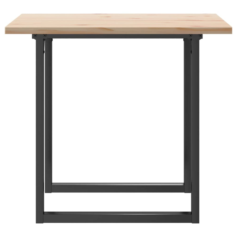 Eettafel O-frame 90x90x75,5 cm massief grenenhout en gietijzer