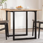 Dining table O-frame 90x90x75.5 cm solid pine wood and steel