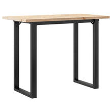 Eettafel O-frame 100x50x75,5 cm massief grenenhout en gietijzer