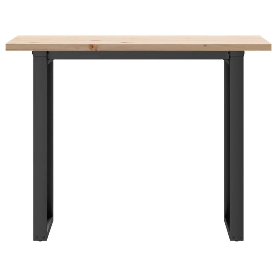 Eettafel O-frame 100x50x75,5 cm massief grenenhout en gietijzer
