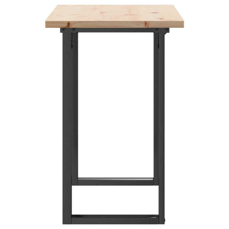 Eettafel O-frame 100x50x75,5 cm massief grenenhout en gietijzer