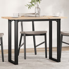 Dining Table O-frame 100x50x75.5 cm Solid Pine Wood and Steel