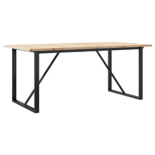 Eettafel O-frame 180x90x75,5 cm massief grenenhout en gietijzer
