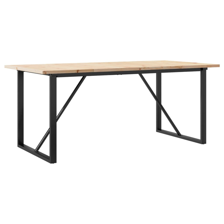 Eettafel O-frame 180x90x75,5 cm massief grenenhout en gietijzer
