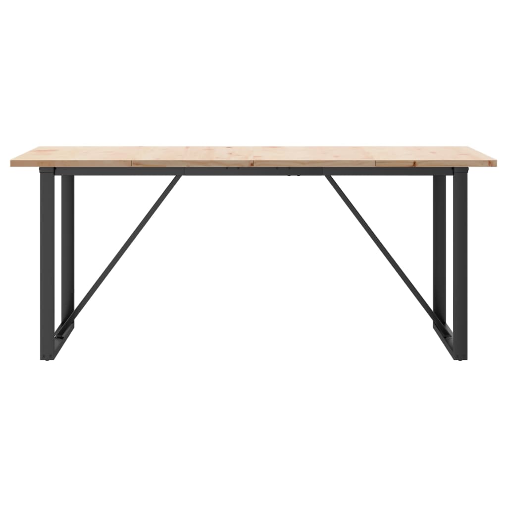 Eettafel O-frame 180x90x75,5 cm massief grenenhout en gietijzer